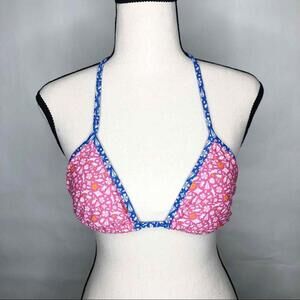 VINEYARD VINES | Triangle String Bikini Top XS Pink Blue Preppy